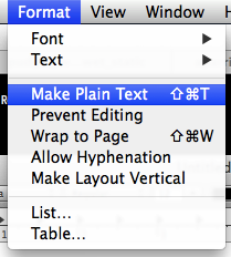 Make Plain Text